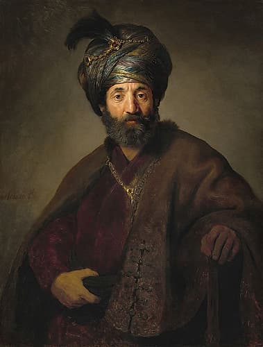 Man in Oriental Costume 1635 Art Print by Rembrandt