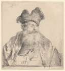 Old Man with a Divided Fur Cap 1640 Art Print