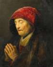 Old woman praying 1629 Art Print
