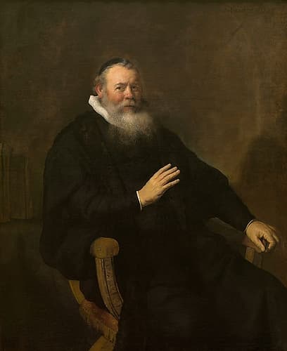 Portrait of a Clergyman 1637 Art Print by Rembrandt