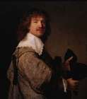 Portrait of a Man Holding a Black Hat 1637 Art Print