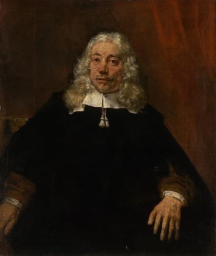Portrait of a white-haired man Art Print