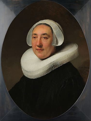 Portrait of Haesje Jacobsdr van Cleyburg 1634 Art Print by Rembrandt