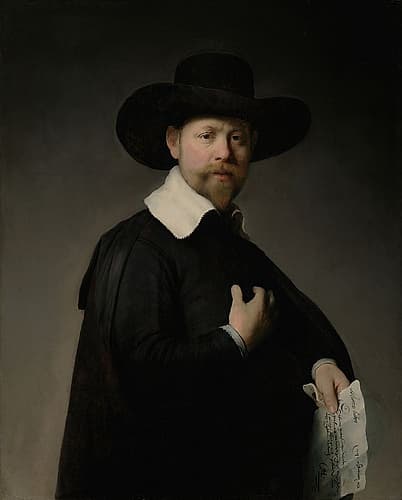 Portrait of Marten Looten 1632 Art Print by Rembrandt
