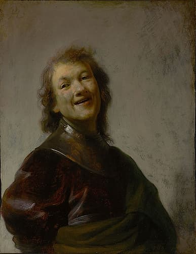 Rembrandt Laughing 1628 Art Print by Rembrandt
