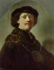 Self-Portrait in a Black Cap 1637 Art Print