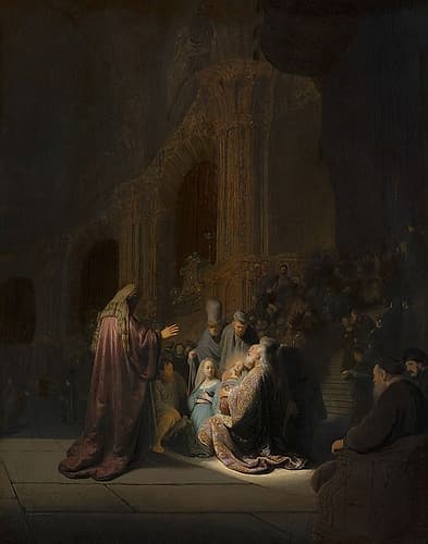 Simeons Song of Praise 1631 Art Print by Rembrandt