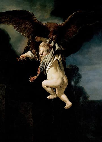 The Abduction of Ganymede 1635 Art Print