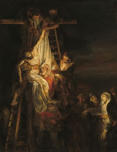 The Descent from the Cross ca 1650 Renaissance Print