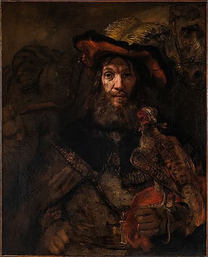 The Knight with the Falcon 1660 Art Print