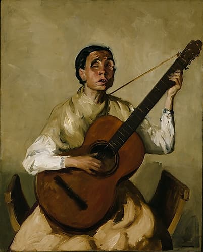 Blind Spanish Singer 1912 Art Print by Robert Henri