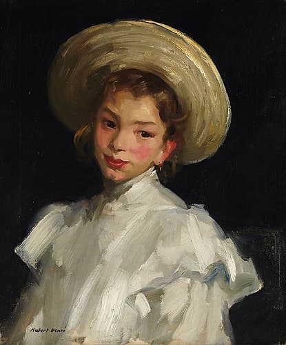 Dutch girl in white 1907 Art Print