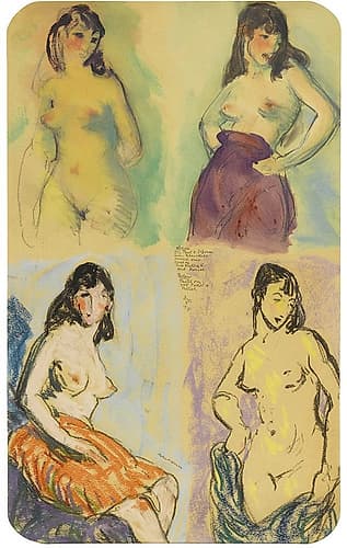 Four Studies of a Nude 1918 Art Print by Robert Henri