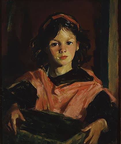 Mary Ann with her Basket 1926 Art Print
