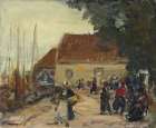 Volendam Street Scene 1910 Art Print