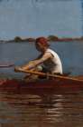 John Biglin in a Single Scull 1874 Art Print