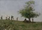 Mending the Net 1881 Art Print