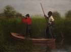 Rail Shooting on the Delaware 1876 Art Print