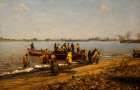 Shad fishing at Gloucester on the Delaware River Art Print