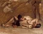 Sketch for Wrestlers 1899 Art Print