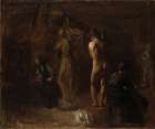William Rush Carving His Allegorical Figure of the Schuylkill River, Study 1876 Art Print