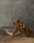 Foot Impression in the Sand Art Print