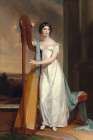 Lady with a Harp, Eliza Ridgely 1818 Art Print
