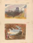 Landscape with Castle Modern Manner no. 13 Landscape with Figures in Foreground Art Print