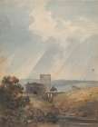 Landscape with Castle, Hills and Mountains Art Print
