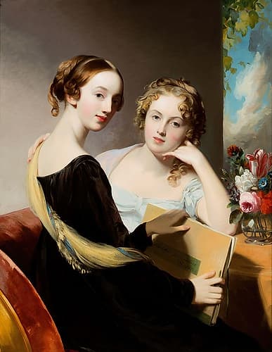 Portrait of the Misses Mary and Emily McEuen 1823 Art Print