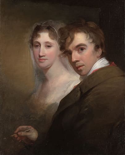 Self-Portrait of the Artist Painting His Wife Sarah Annis Sully 1810 Art Print
