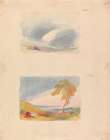 Sky Study Turners Principle no. 11, Landscape With Hills and Tree no. 12 Art Print