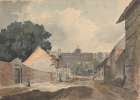 Street Scene, Lined with Buildings Art Print