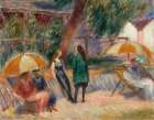 Beach with Figures, Bellport ca 1915 Art Print