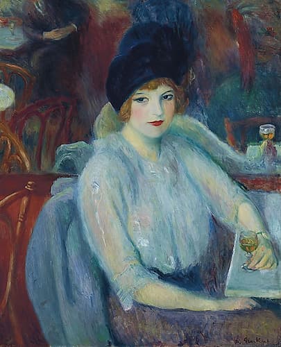 Cafe Lafayette, Portrait of Kay Laurell 1914 Art Print by William James Glackens
