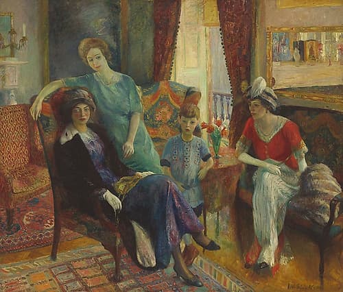 Family Group 1910 Art Print by William James Glackens