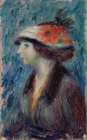 Girl with Flowered Hat ca 1913 Art Print