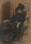 Seated Woman ca 1902 Art Print