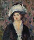 Shop Lady, Woman in a Feathered Hat 1910 Art Print