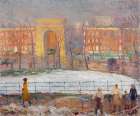 Street Cleaners, Washington Square ca 1910 Art Print