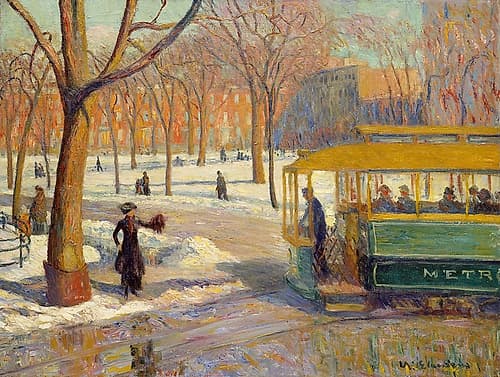 The Green Car 1910 Art Print