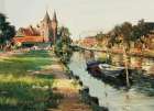 Canal Haarlem 1884 Art Print