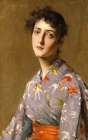 Girl In A Japanese Costume Art Print