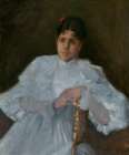 Girl in White 1890 Art Print