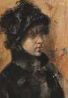 Portrait of a Young Woman 1880 Art Print