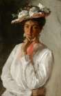 Woman in White 1902 Art Print