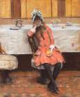 Young Girl on an Ocean Steamer Art Print