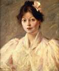 Young Woman in Pink 1905 Art Print