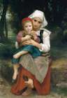 Breton Brother and Sister 1871 Art Print