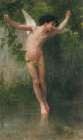 Cupid Flying over Water 1900 Art Print